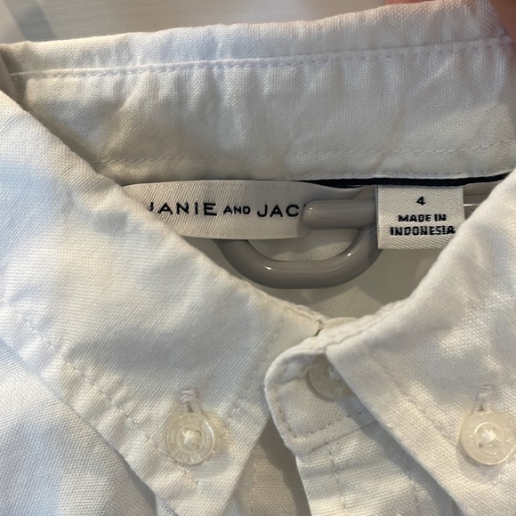 4T Janie and Jack White Oxford Shirt - Picture 3 of 3